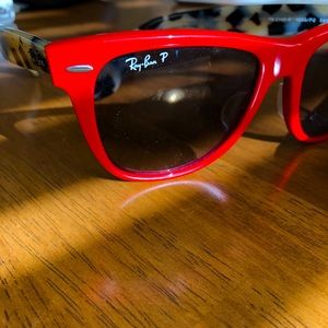 Ray-Ban P - Wayfarer SUPER CUTE red frame sunglasses Purchased at Nordstrom